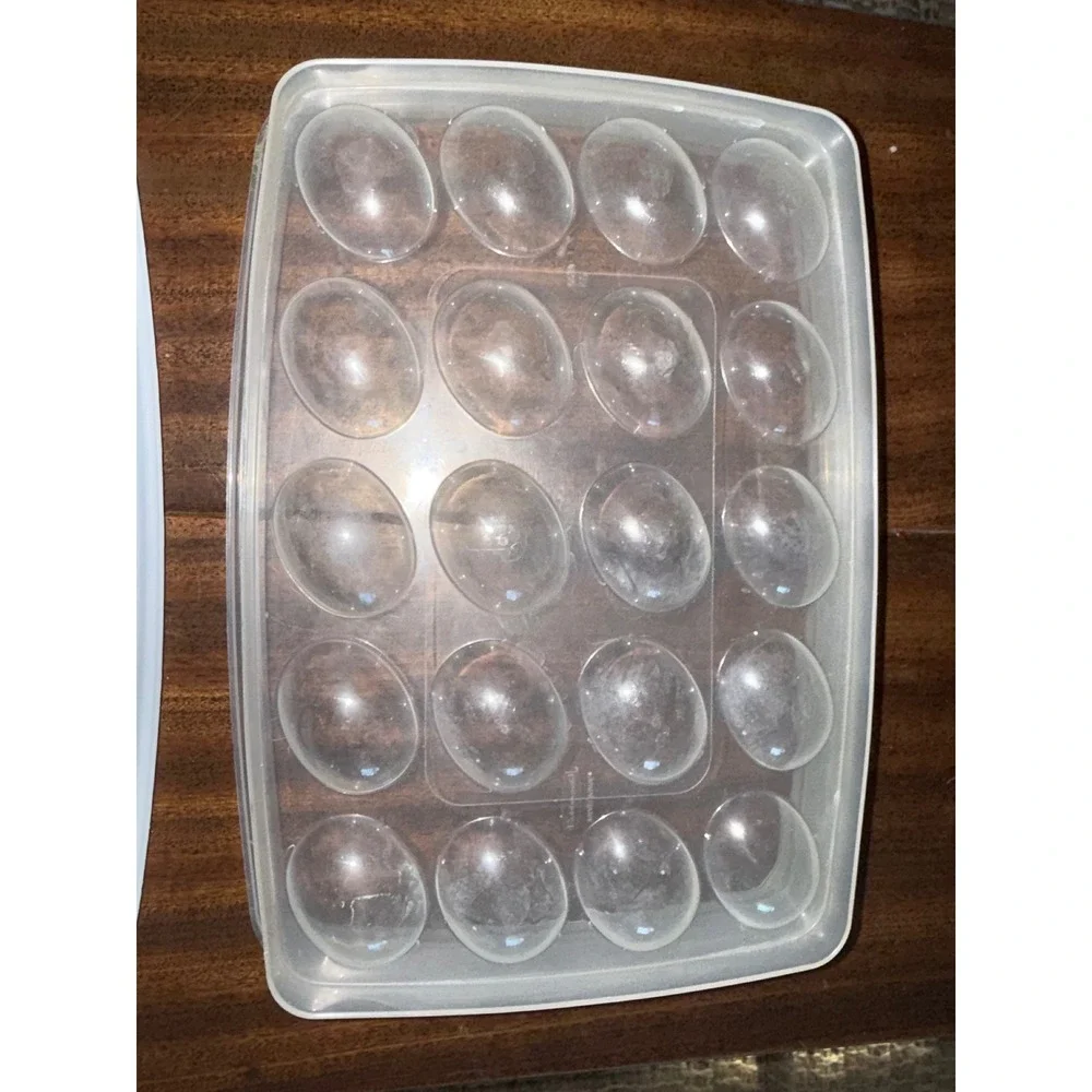 Rubbermaid vintage Deviled Egg Keeper Storage Tray 20 Egg Holder Clear